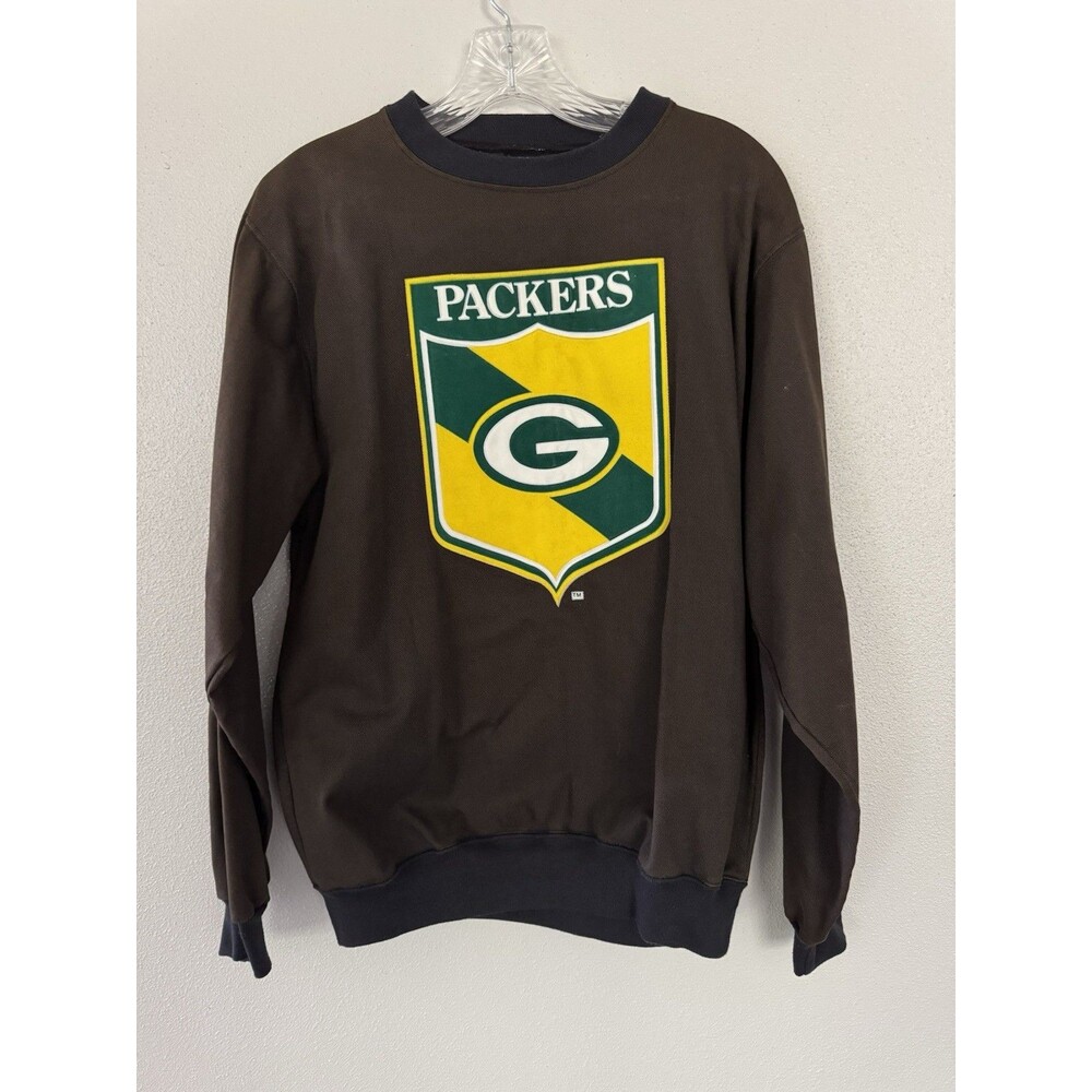 Rare Vintage Insignia Sport Green Bay Packers Crewneck Medium Pullover Brown